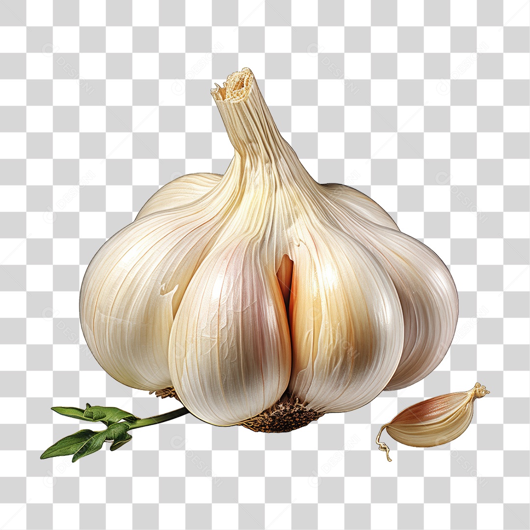 Cabeça de Alho Tempero PNG Transparente