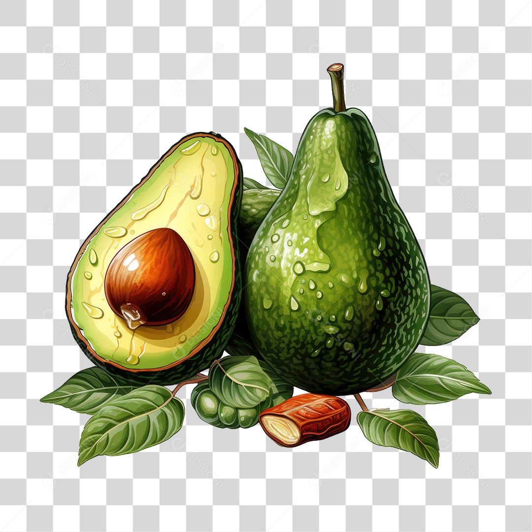 Fruta Abacate PNG Transparente