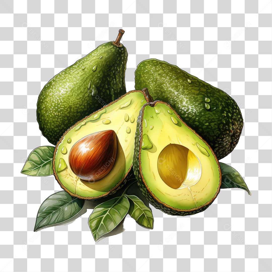 Fruta Abacate PNG Transparente