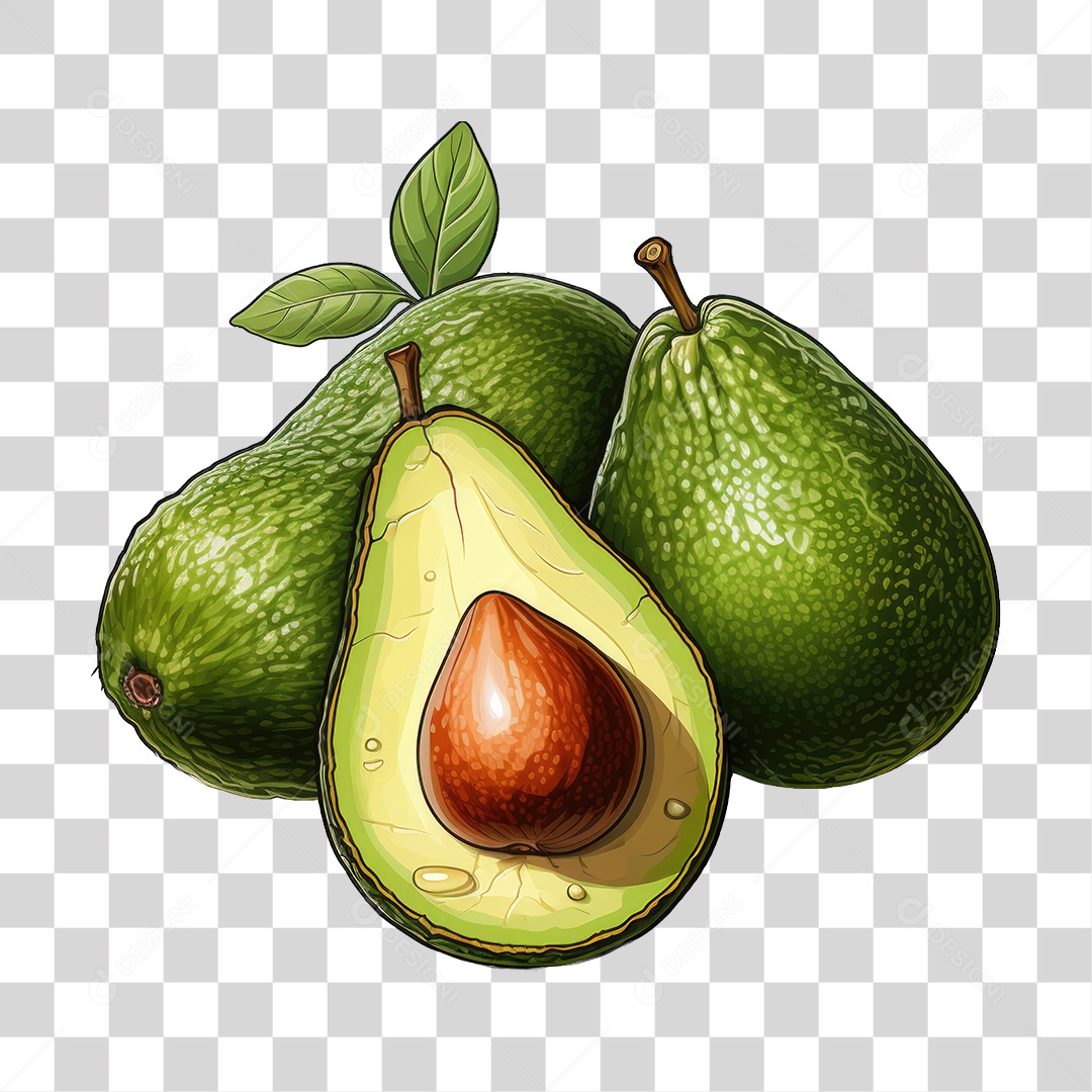 Fruta Abacate PNG Transparente