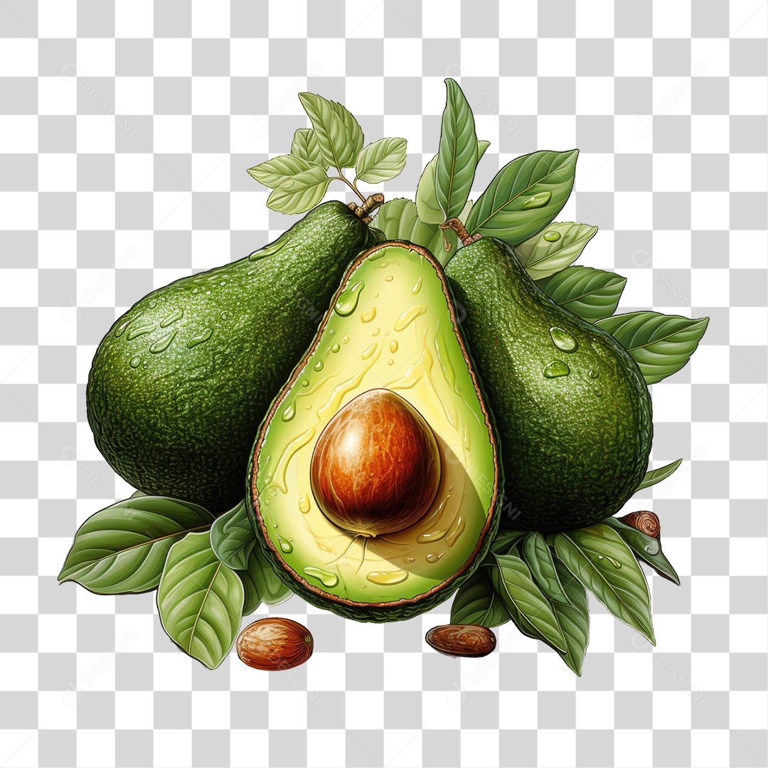 Fruta Abacate PNG Transparente