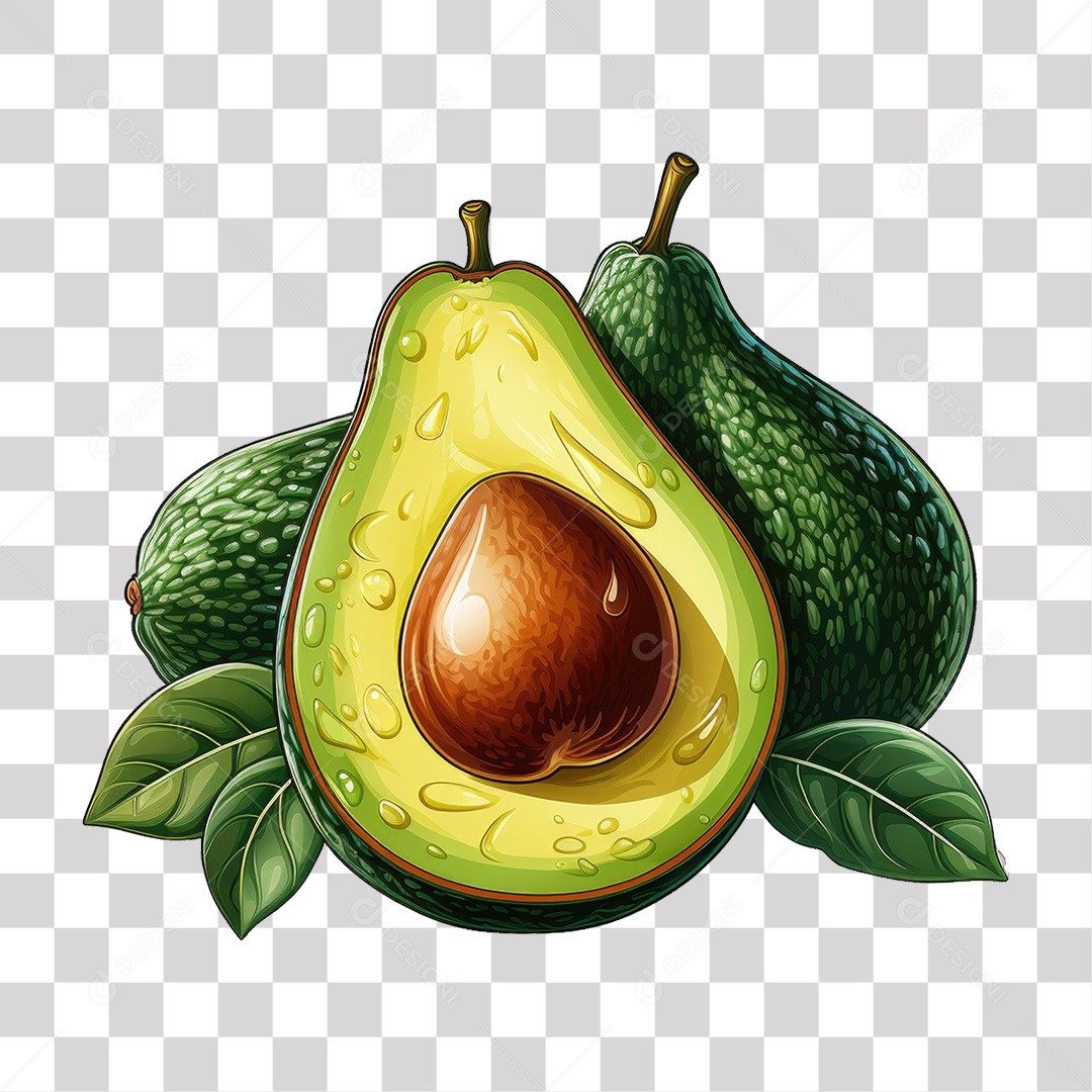 Fruta Abacate PNG Transparente