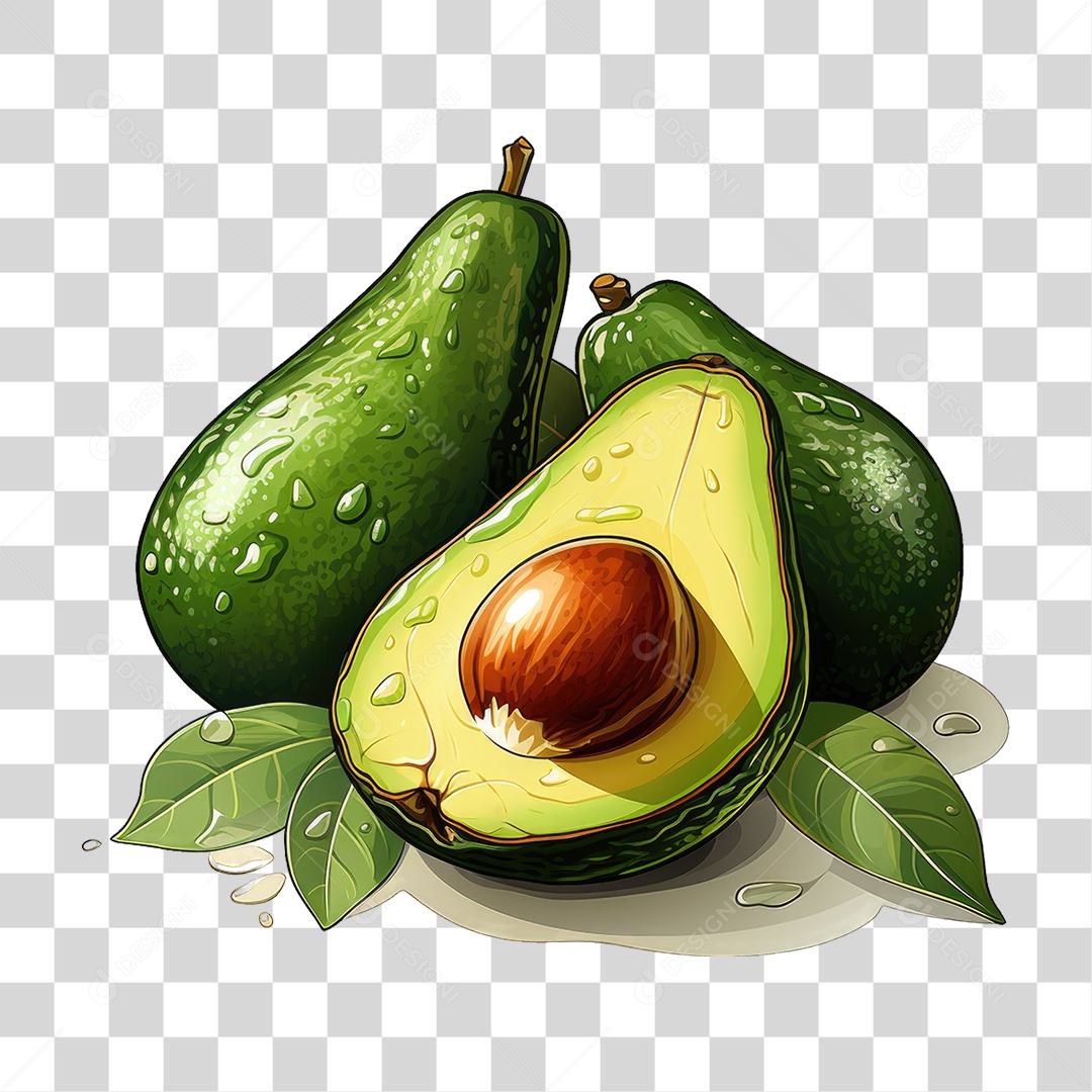 Fruta Abacate PNG Transparente