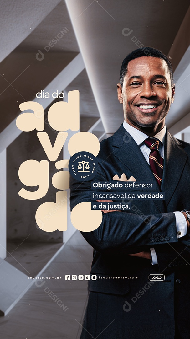 Story Dia do Advogado 11 de Agosto Social Media PSD Editável