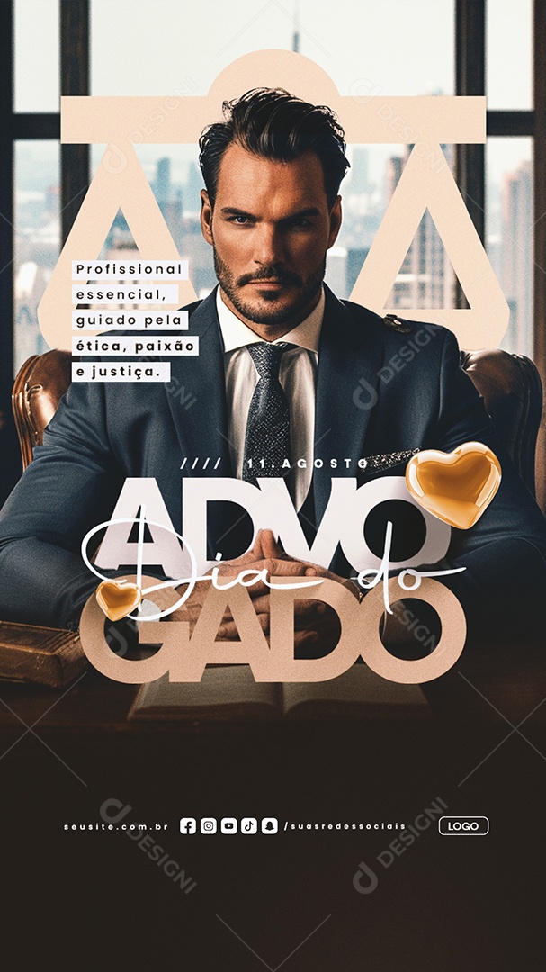 Story Dia do Advogado 11 de Agosto Social Media PSD Editável