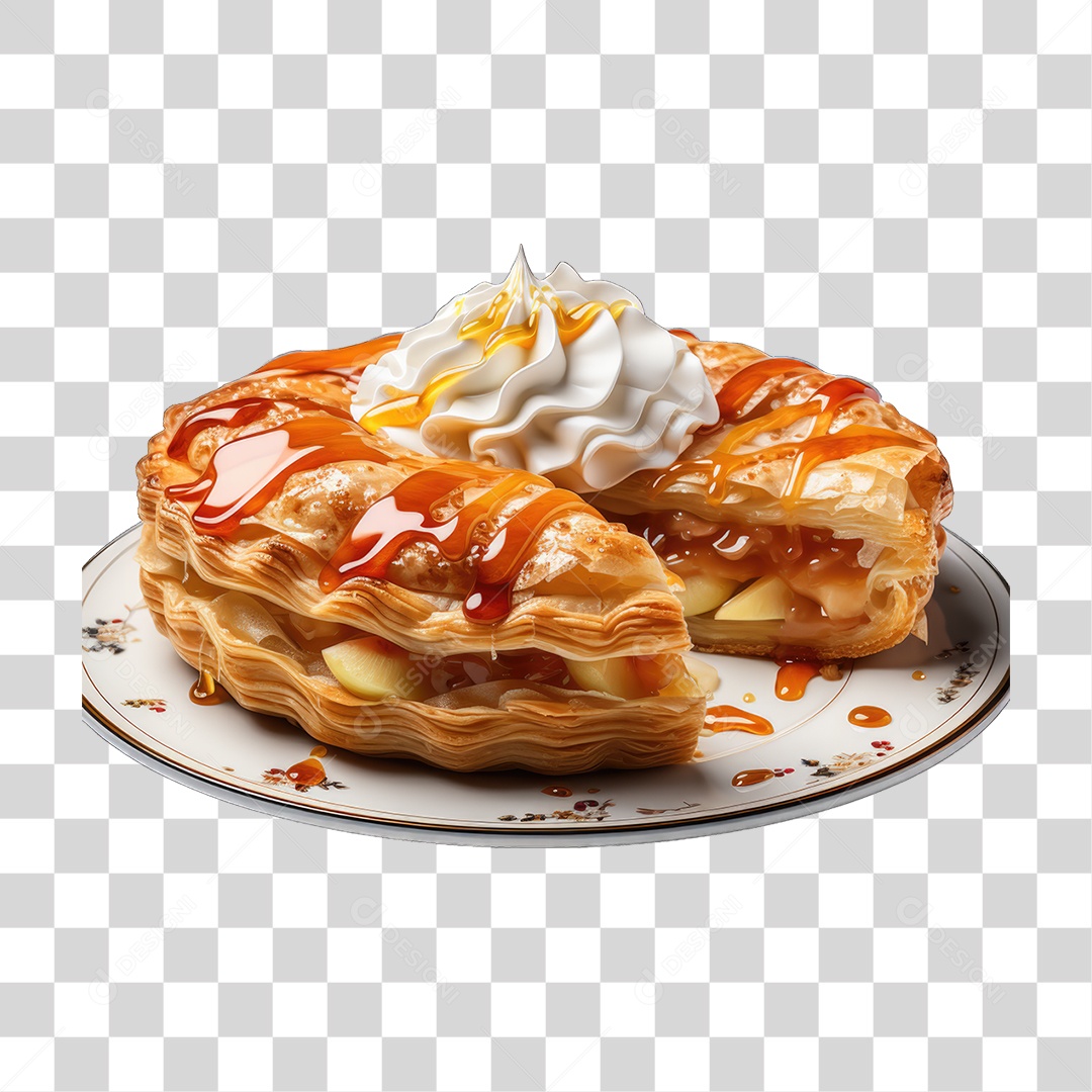 Torta em Bandeja Doces PNG Transparente