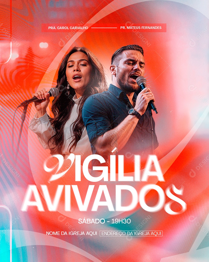 Social Media Gospel Vigília PSD Editável