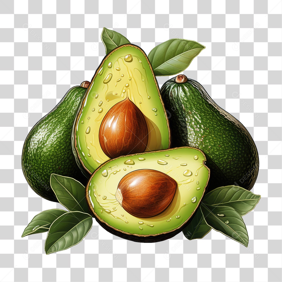 Fruta Abacate PNG Transparente