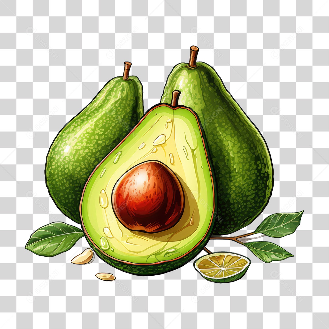 Fruta Abacate PNG Transparente