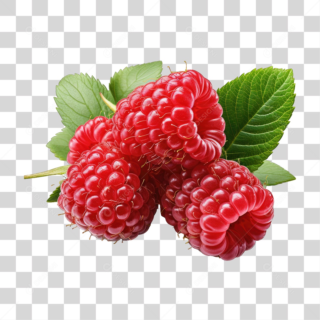 Fruta Framboesa Vermelha PNG Transparente