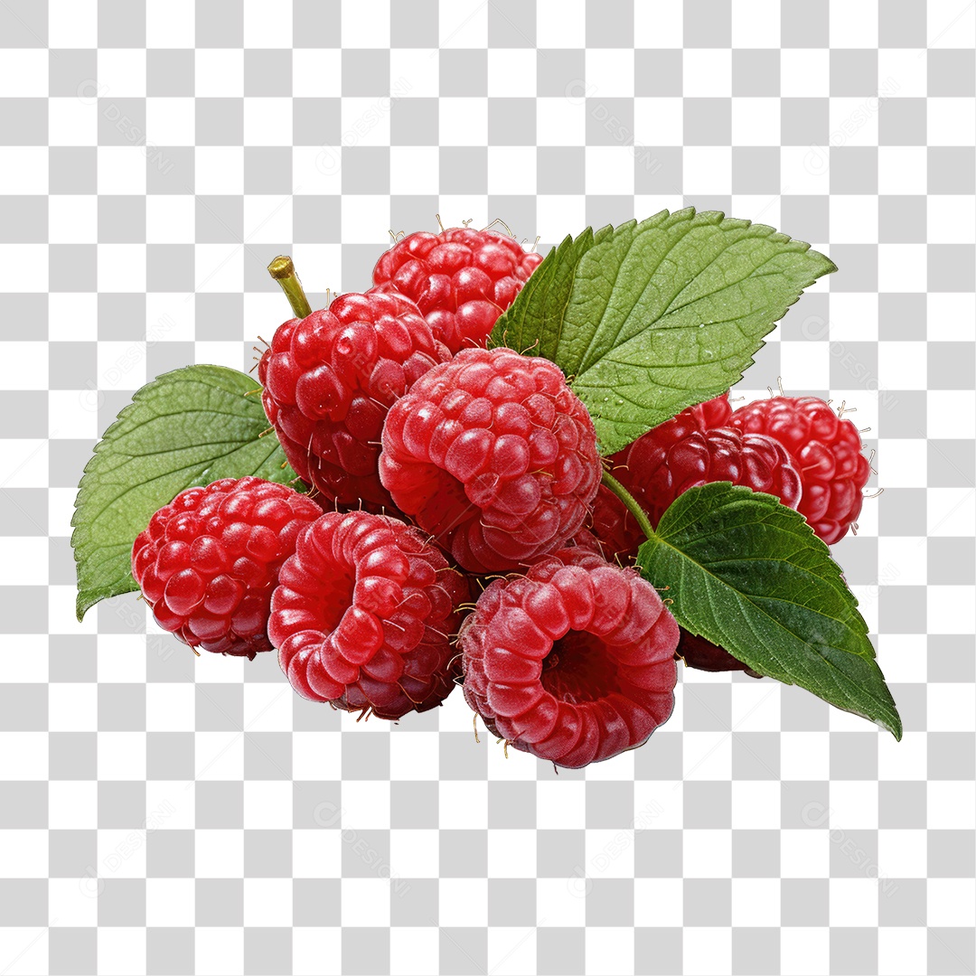 Fruta Framboesa Vermelha PNG Transparente