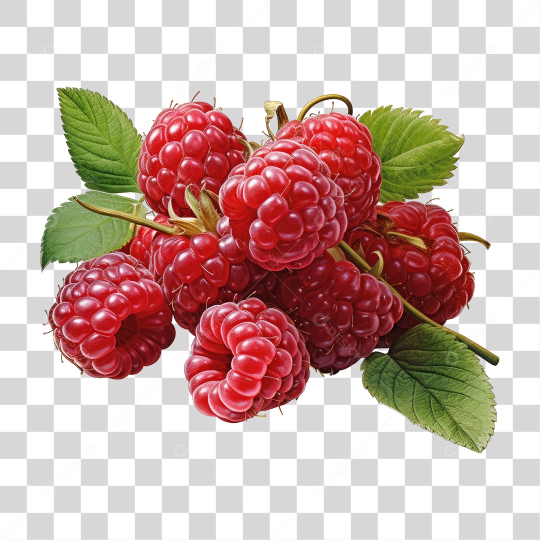 Fruta Framboesa Vermelha PNG Transparente