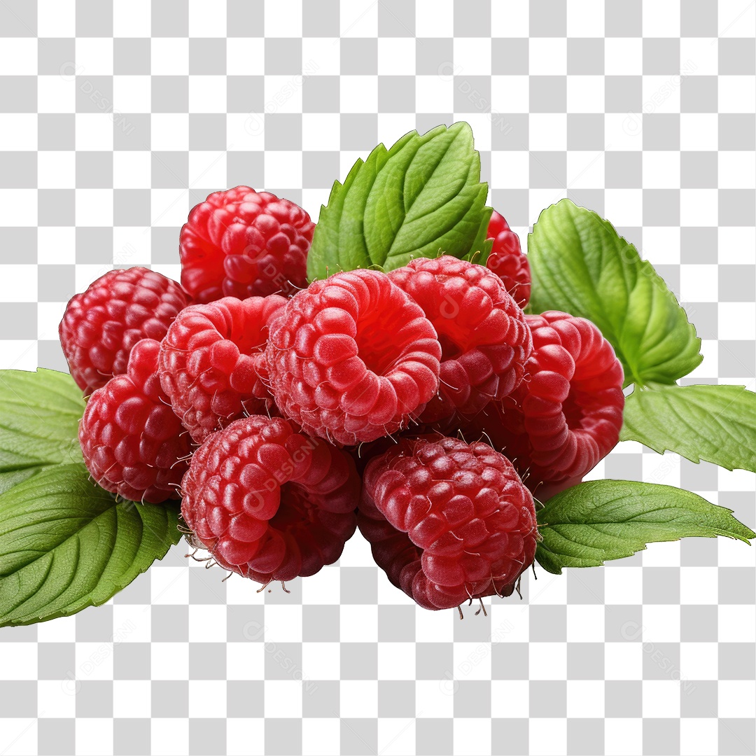 Fruta Framboesa Vermelha PNG Transparente