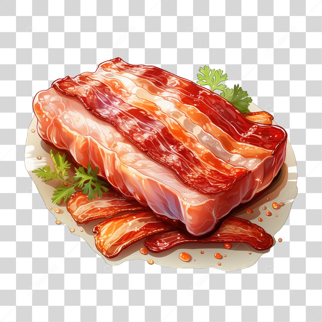 Pedaço de Bacon PNG Transparente