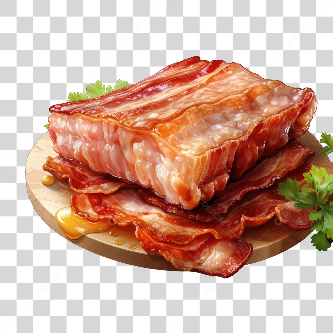 Pedaço de Bacon PNG Transparente