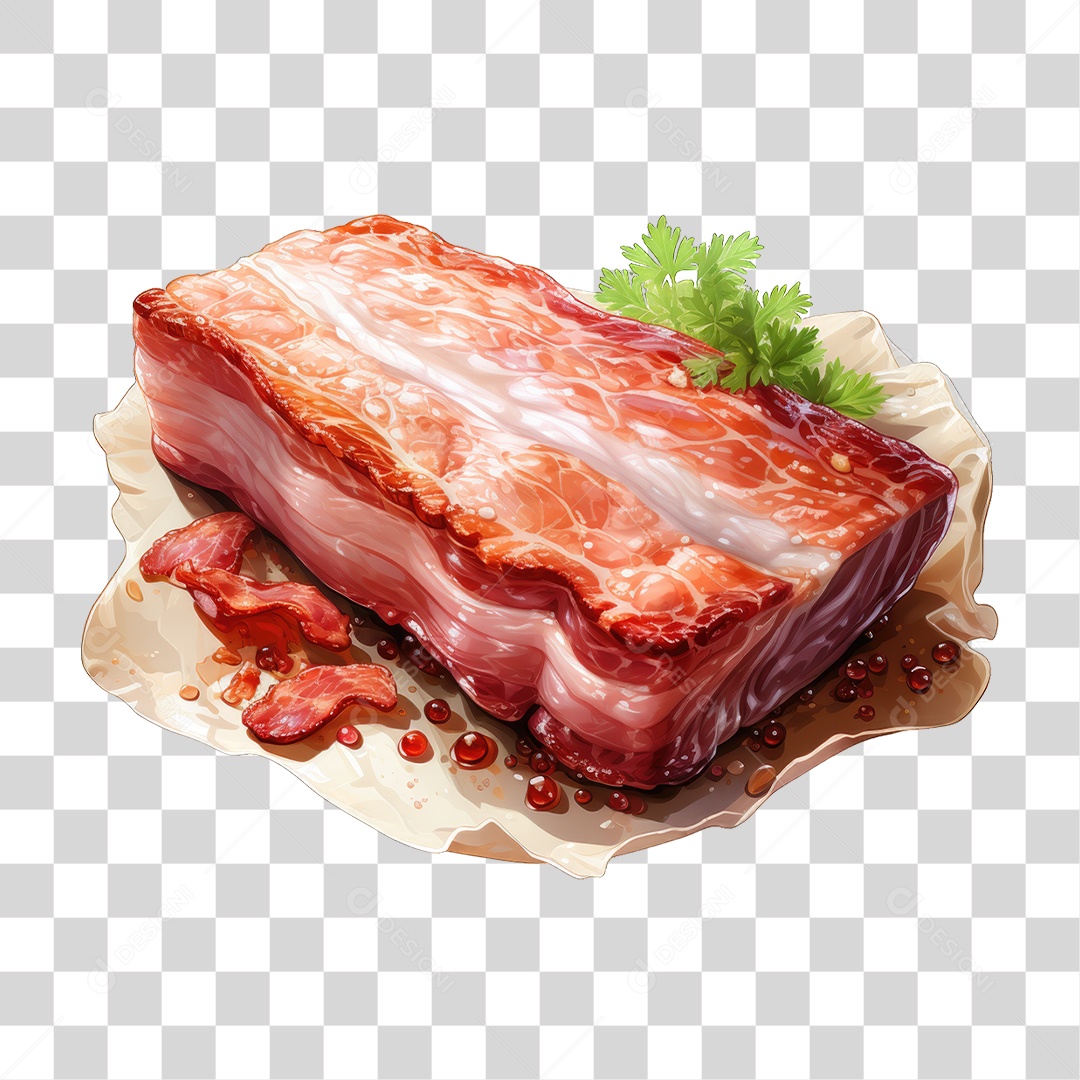 Pedaço de Bacon PNG Transparente