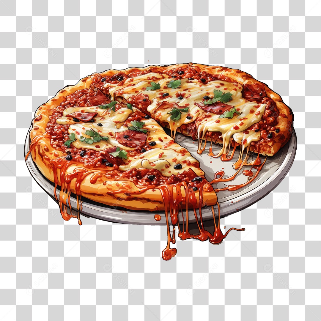 Pizza Saborosa PNG Transparente