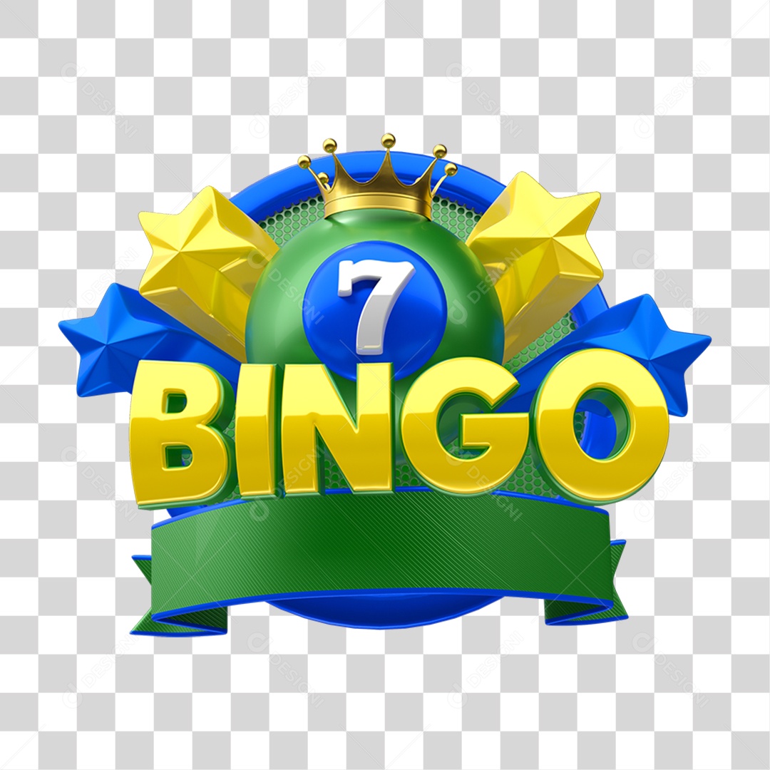 Selo 3D Bingo PNG Transparente