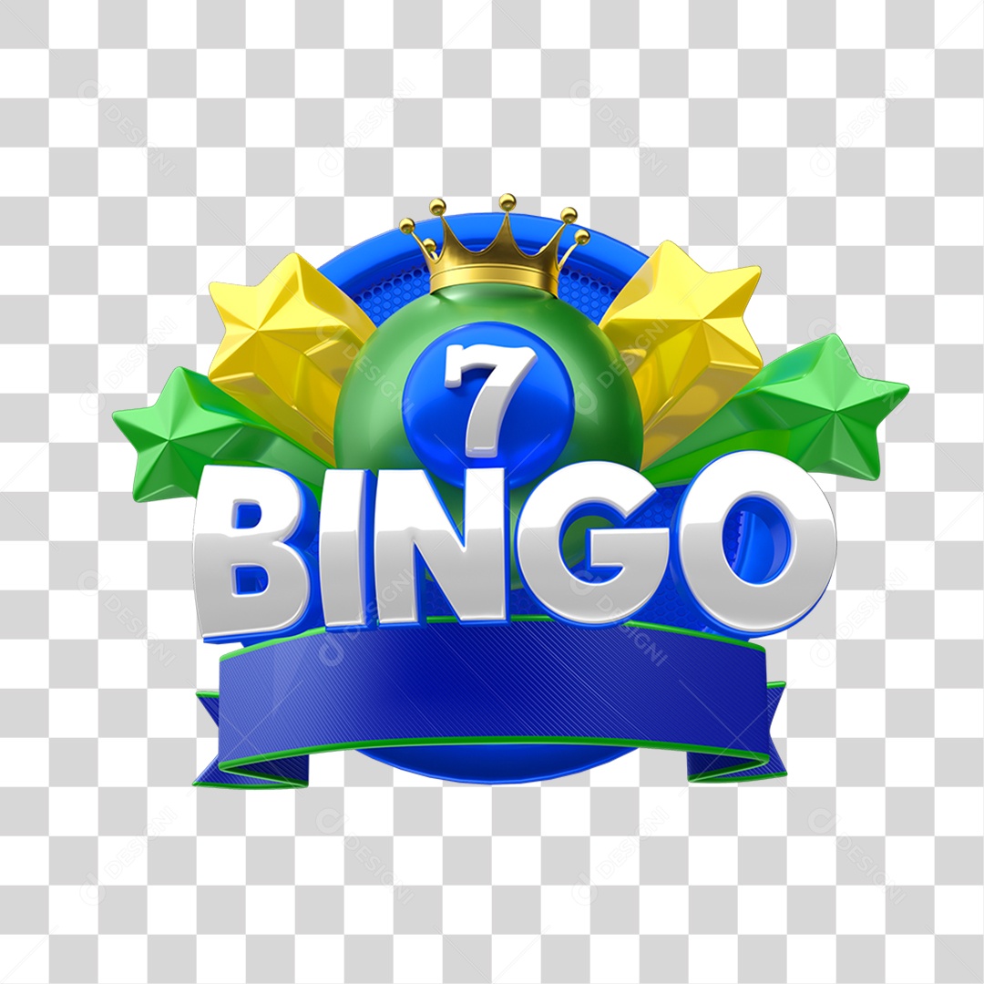 Selo 3D Bingo PNG Transparente