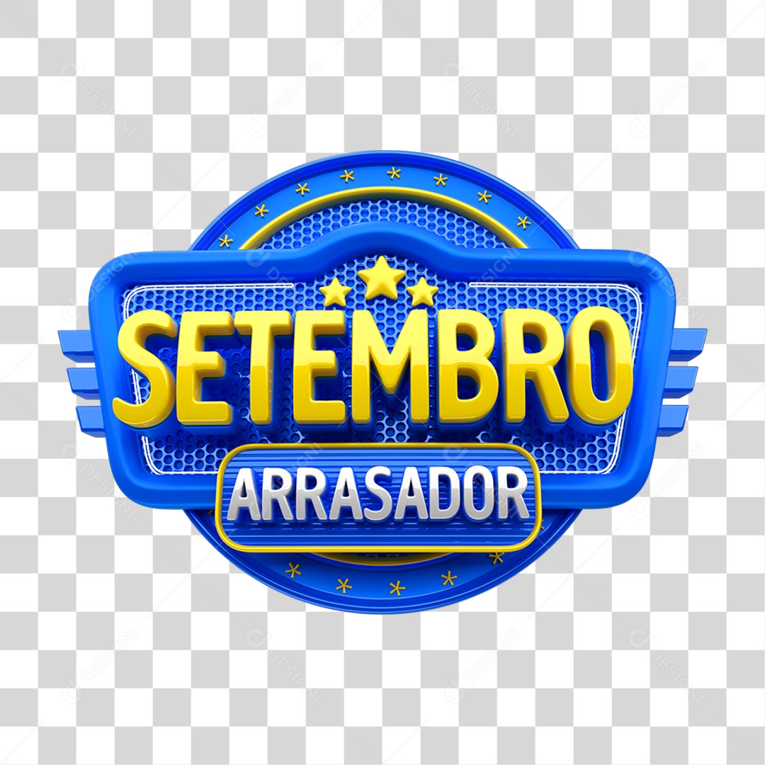 Selo 3D Setembro Arrasador PNG Transparente