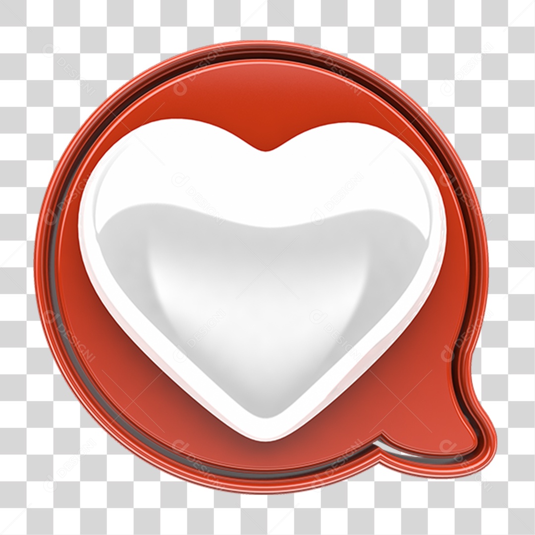 Ícone Mensagem Coração PNG Transparente
