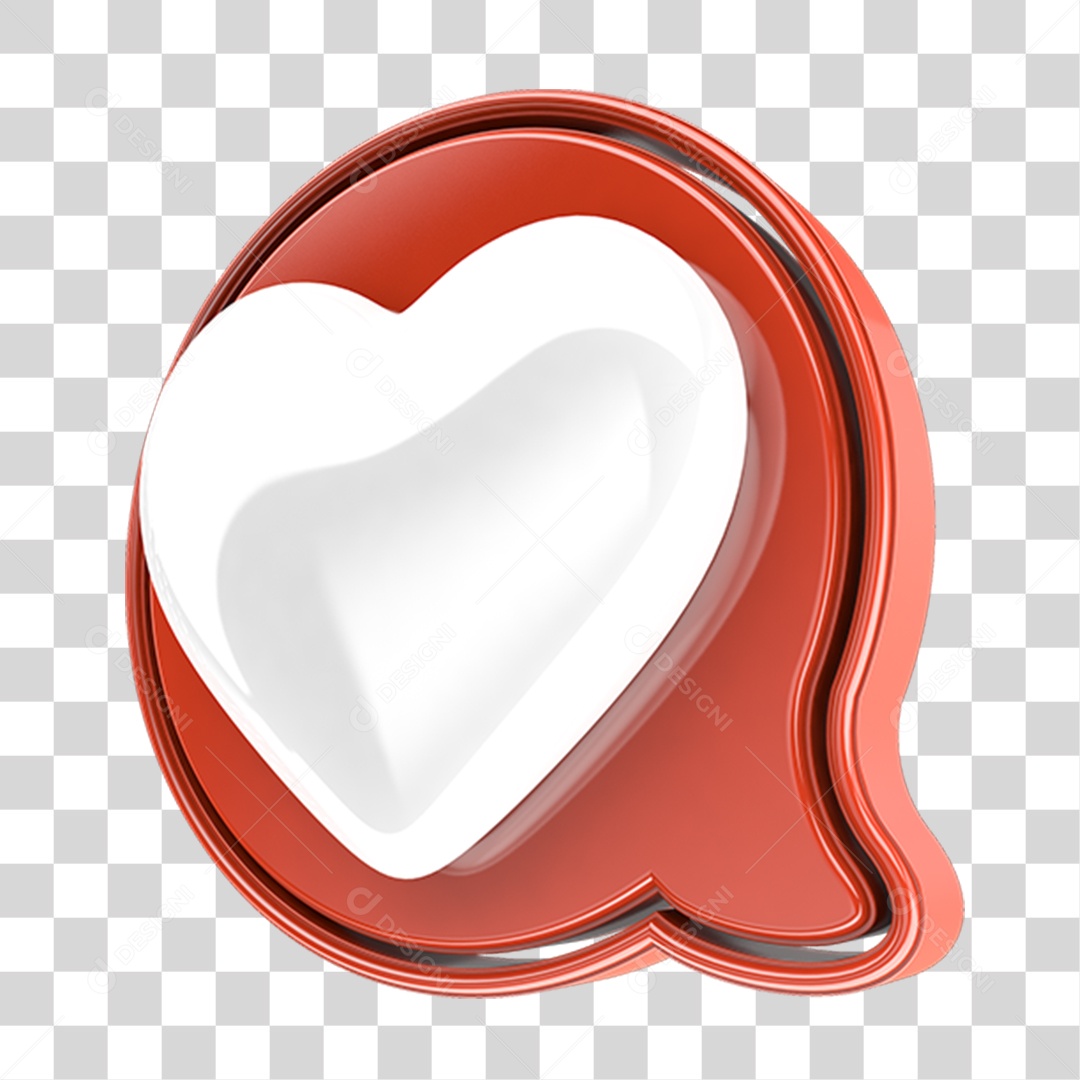 Ícone Mensagem Coração PNG Transparente