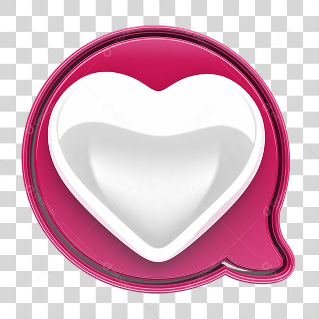 Ícone Mensagem Coração PNG Transparente