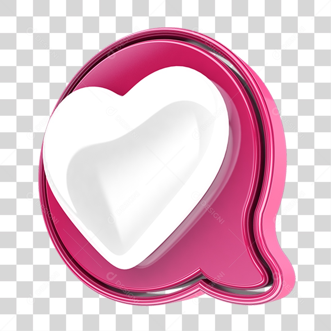 Ícone Mensagem Coração PNG Transparente