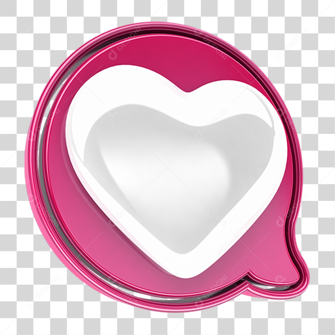 Ícone Mensagem Coração PNG Transparente