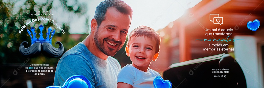 Carrossel Dia Dos Pais 11 de Agosto Social Media PSD Editável
