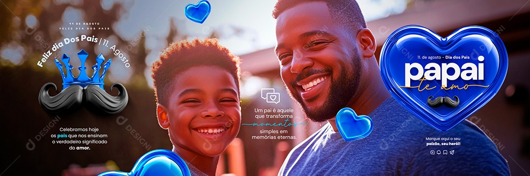 Carrossel Feliz Dia Dos Pais 11 de Agosto Paizão Social Media PSD Editável
