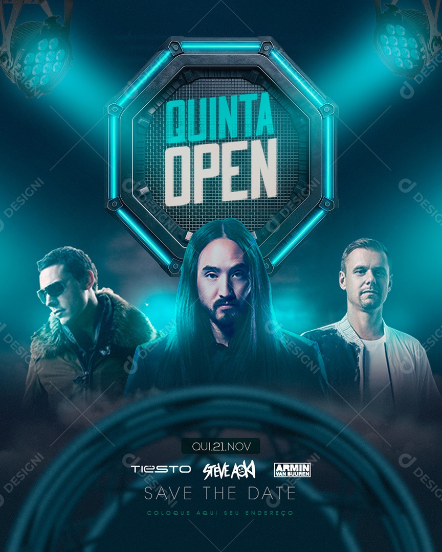 Feed Flyer Quinta Open Social Media  PSD Editável