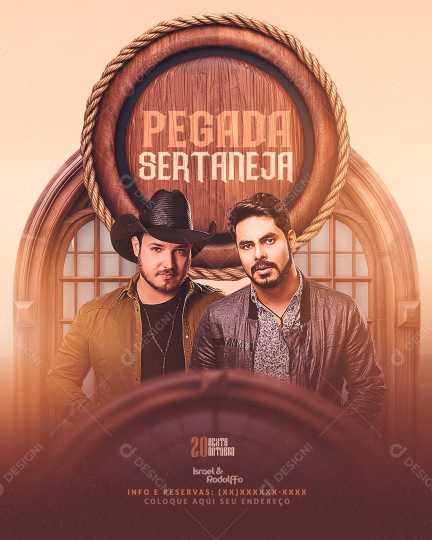 Feed Flyer Pegada Sertaneja Social Media PSD Editável