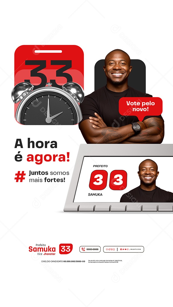 Story Eleição A Hora é Agora Social Media PSD Editável