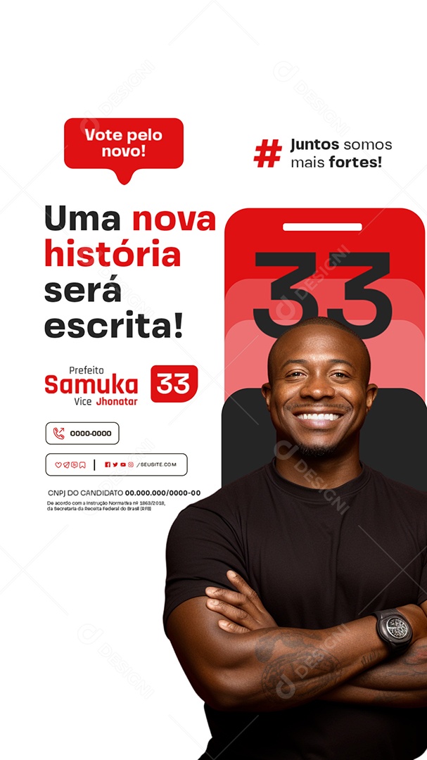 Story Eleição Uma Nova História Será Escrita Social Media PSD Editável