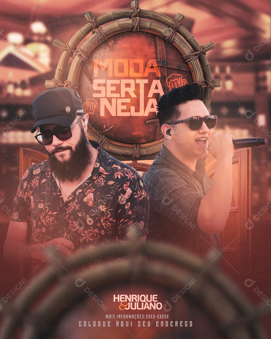 Feed Flyer Moda Sertaneja Social Media PSD Editável