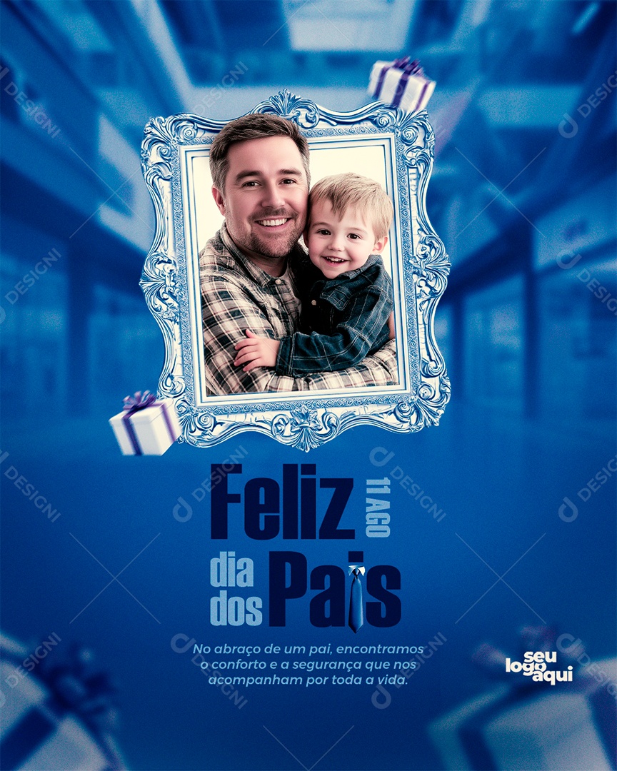 Dia Dos Pais 11 de Agosto Encontramos o Conforo a Segurança Social Media PSD Editável