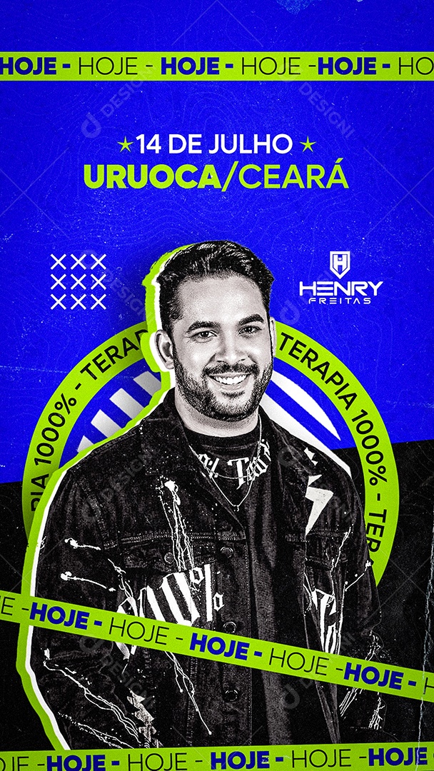 Flyer Story É Hoje Henry Freitas Social Media PSD Editável