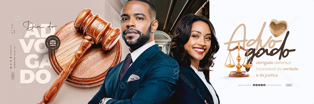 Carrossel Dia do Advogado 11 de Agosto Obrigado Defensor Social Media PSD Editável