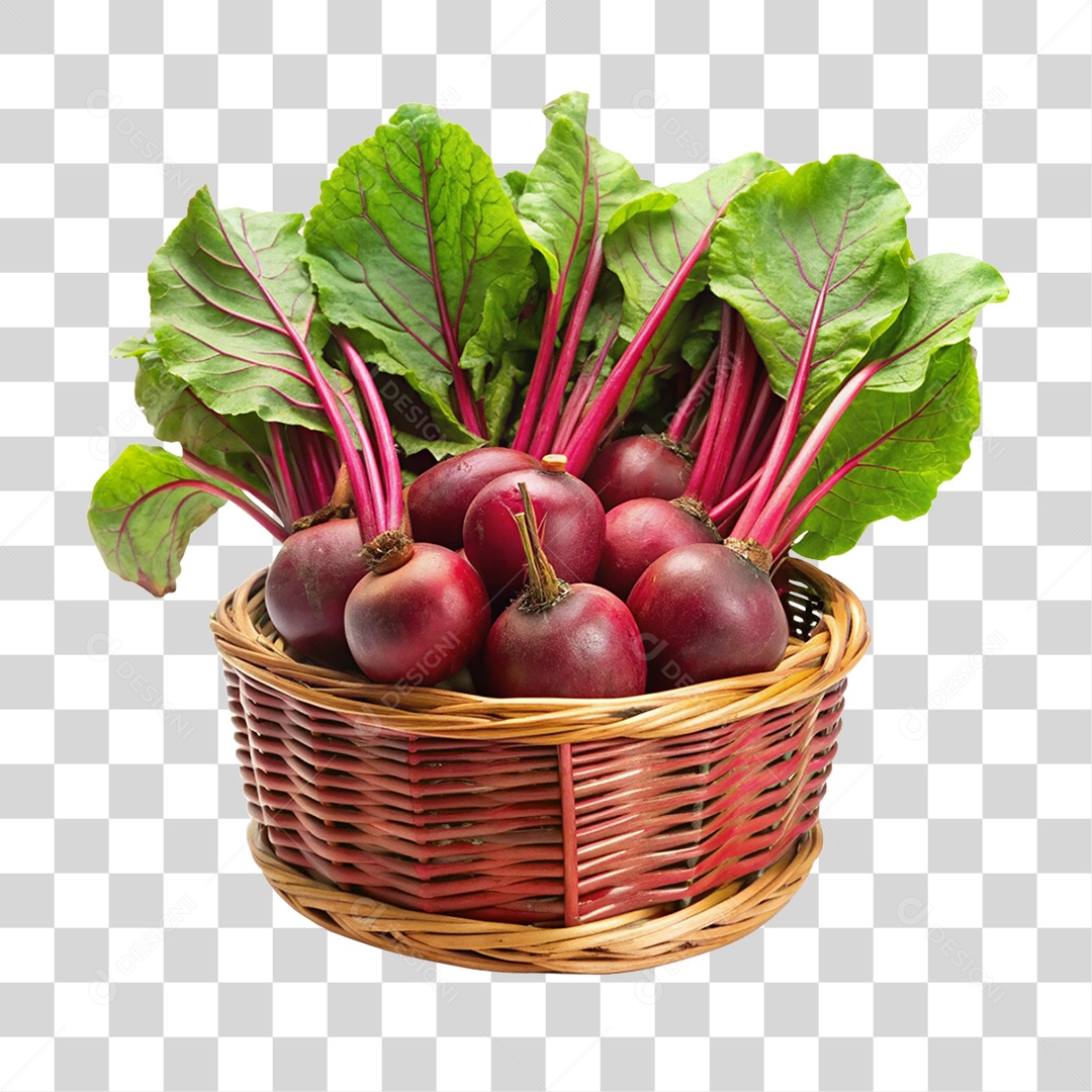 Cesta de Beterrabas PNG Transparente