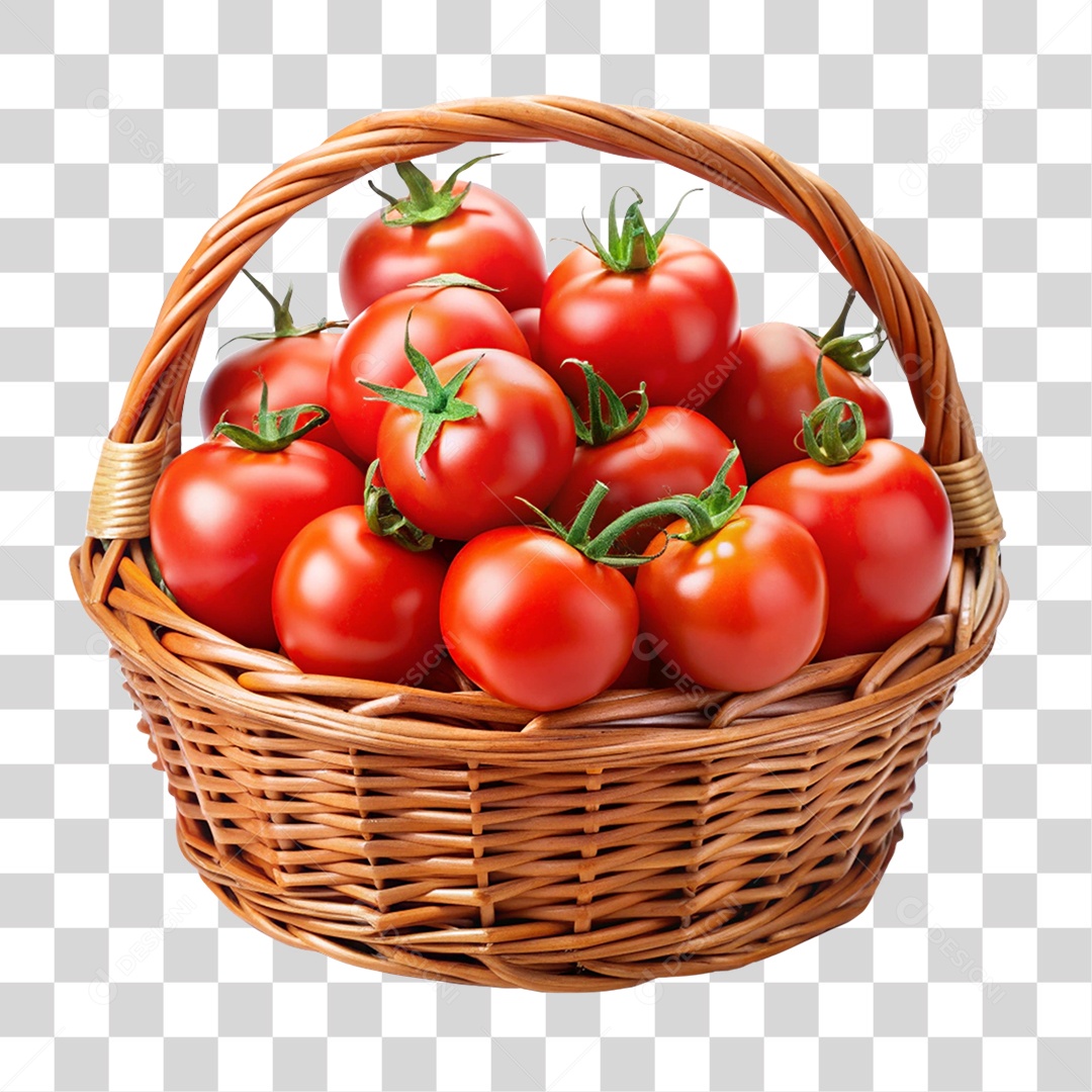 Cesto de Tomates PNG Transparente