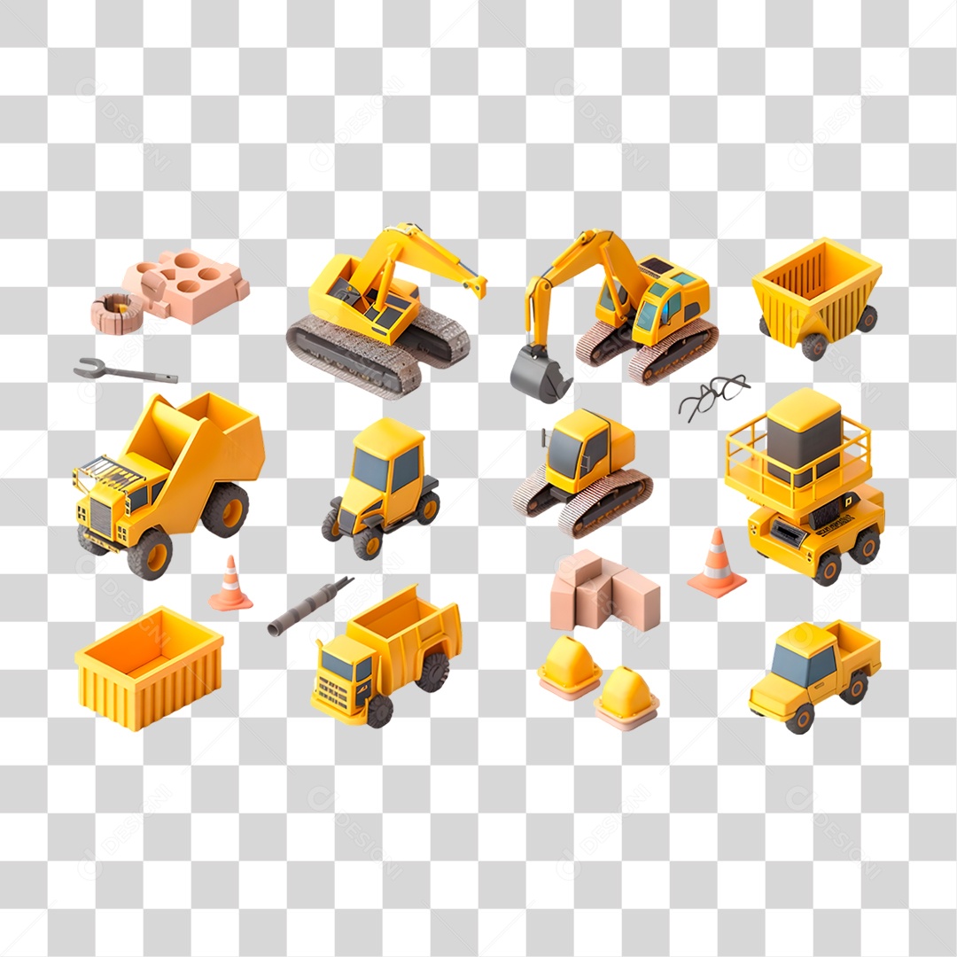 Tratores de Brinquedo PNG Transparente