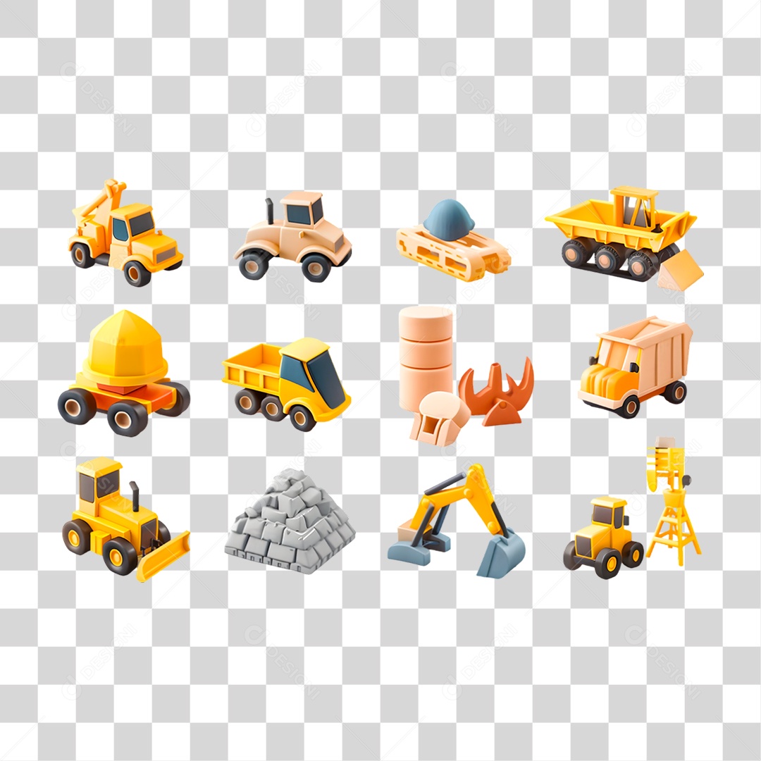 Tratores de Brinquedo PNG Transparente