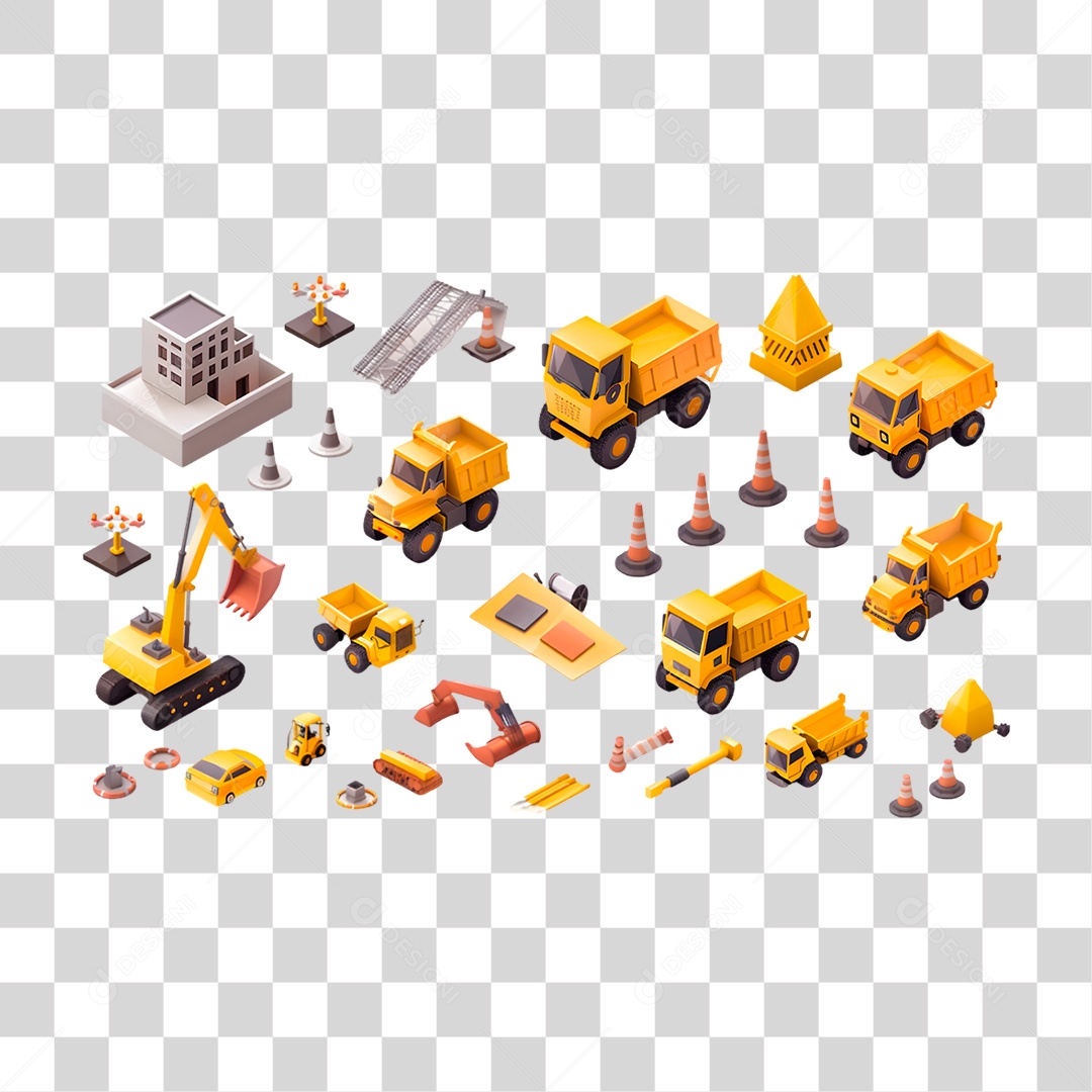 Tratores de Brinquedo PNG Transparente