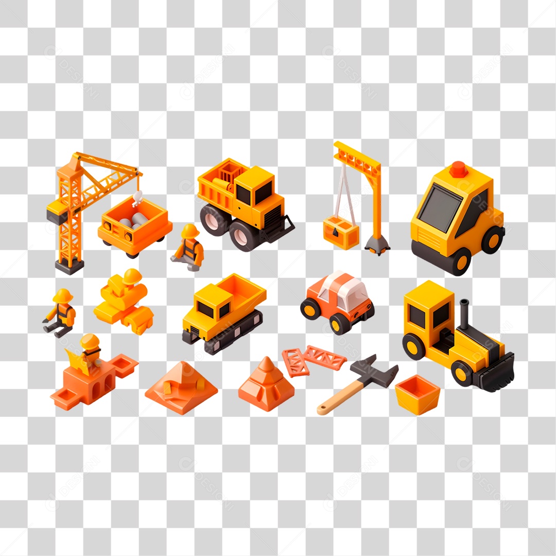 Tratores de Brinquedo PNG Transparente