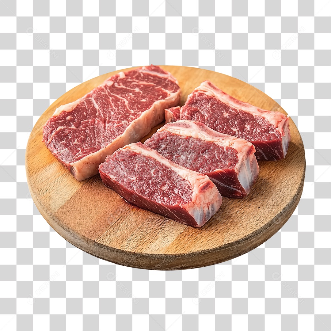 Carne Sobre Tábua PNG Transparente
