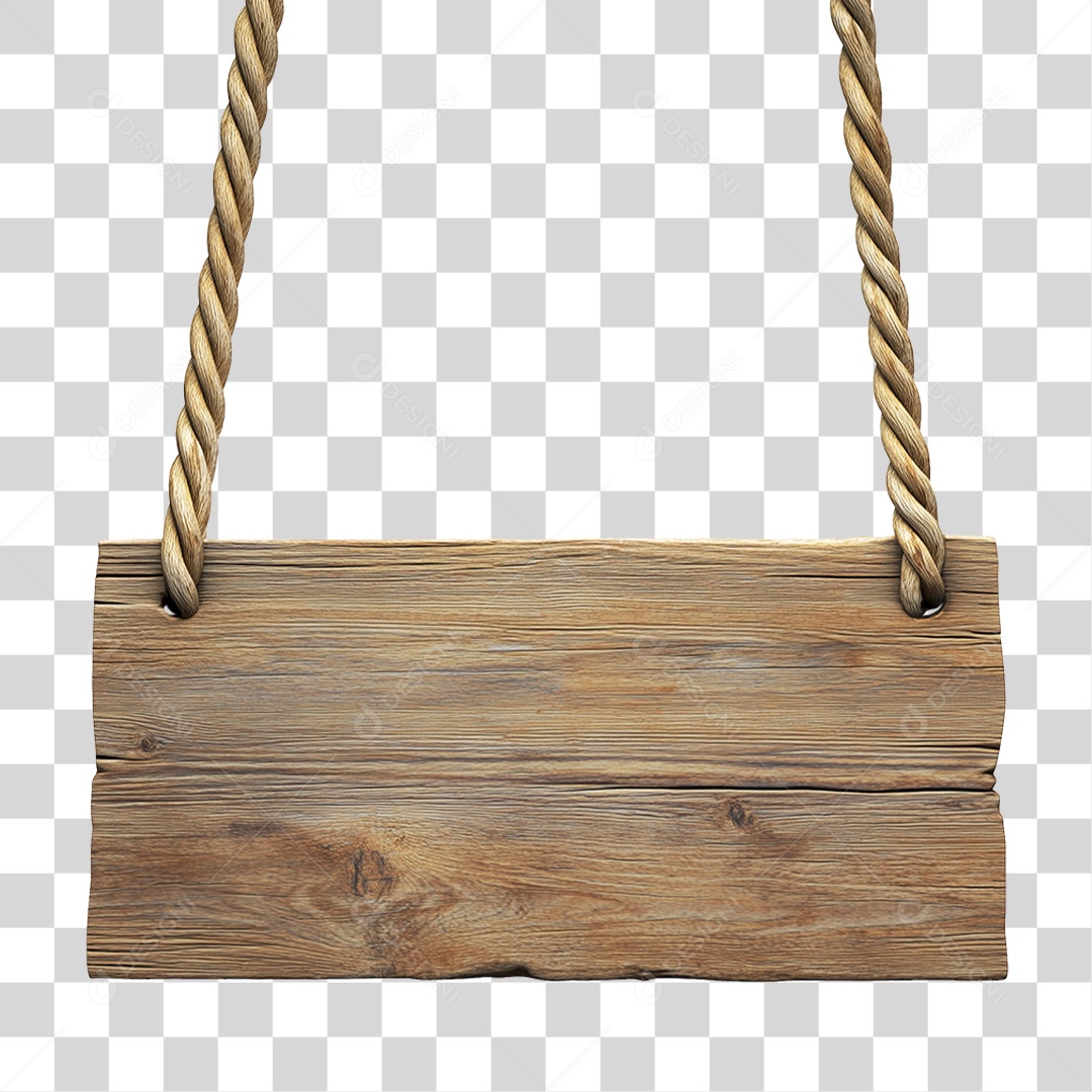 Placa de Madeira PNG Transparente