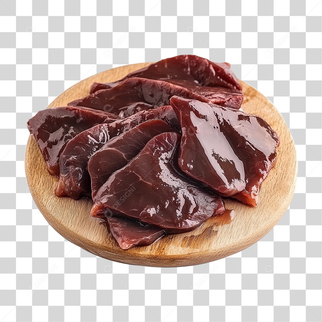 Fígado Sobre Tábua PNG Transparente