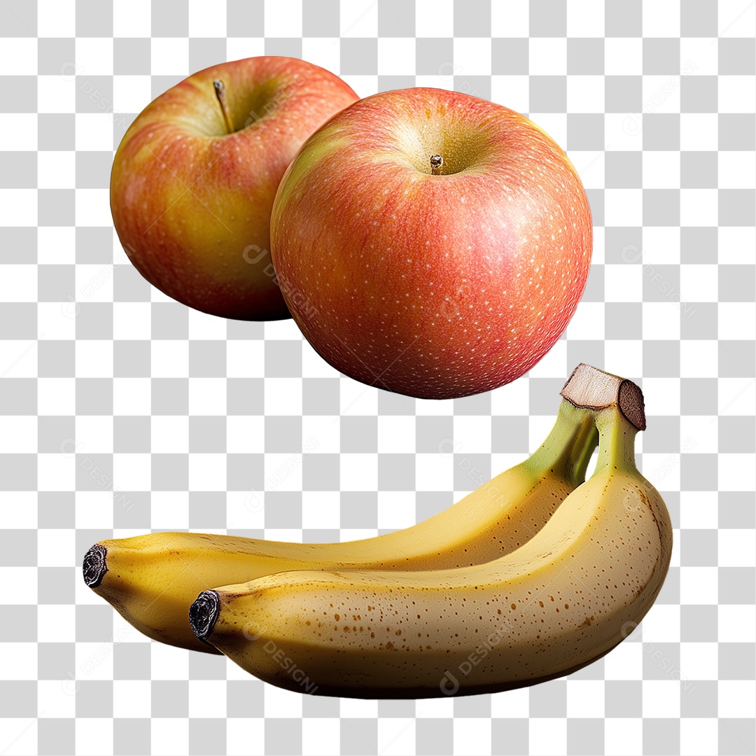 Maçãs Banana PNG Transparente