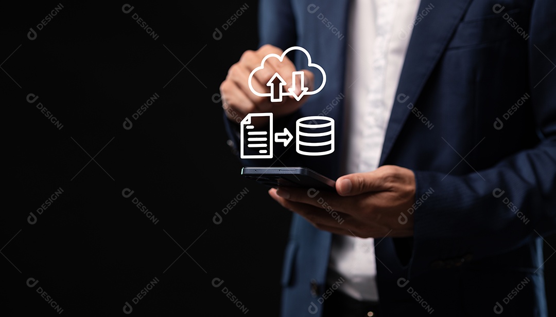 Empresário bem sucedido sobre escritório